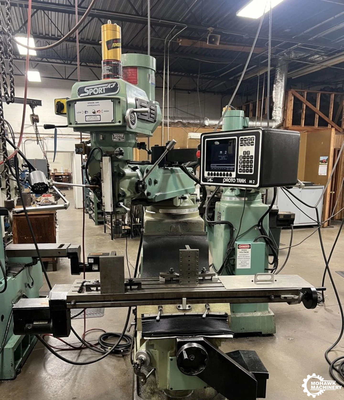 3 HP SWI (SOUTHWESTERN INDUSTRIES INC) "SPORT K3" CNC VERTICAL MILL w/PROTOTRAK M2 CNC CONTROL (2012)
