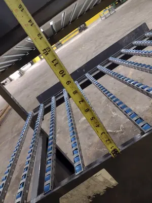 59" X 36" X 52" STEEL PARTS TABLE: STOCK #20617