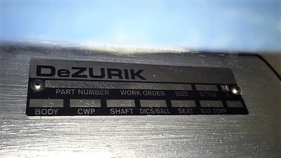 Dezurik 8"-150 Butterfly Valve with Air Actuator , New Surplus