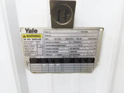 Yale 8500801 Forklift Mast 2 Stage 3 Lever 120" Lift 8000lb Class 2 Off ERC080HD