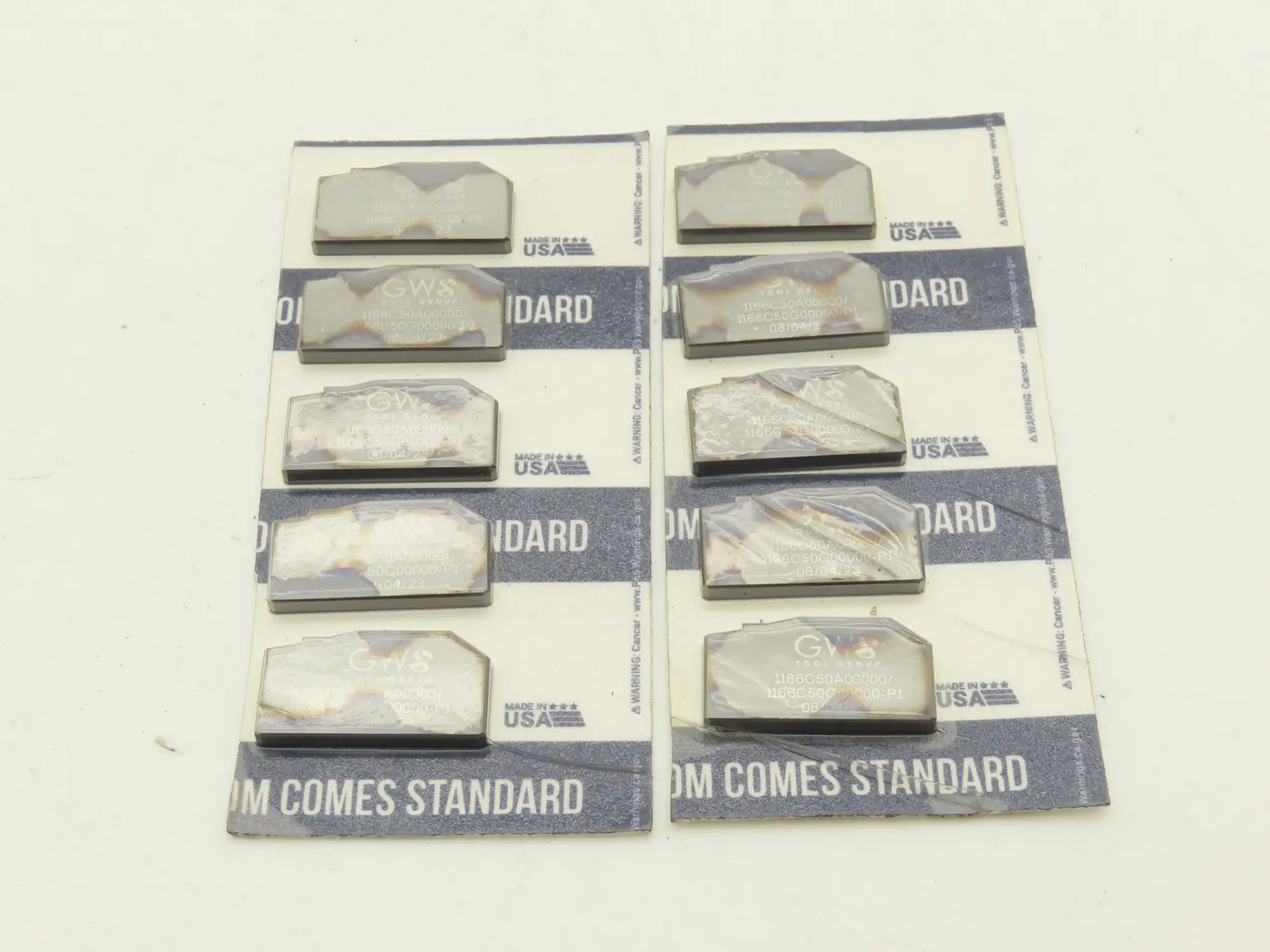 GWS Tool Group 1166C50A00000 Carbide Insert 1166C50G00000-P1  Lot of 10