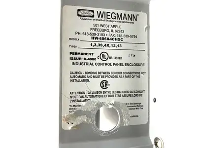 Used Wiegmann Continuous Hinge Two Screw Cover 6" x 6" x 4" Electrical Boxes Michigan US | Maverick Industrial Sales #1473736