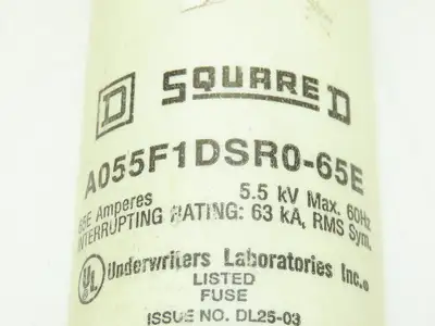 Gould Square D A055F1DSR0-65E Current Limiting Fuse 65A 5.5KV 65E Amp