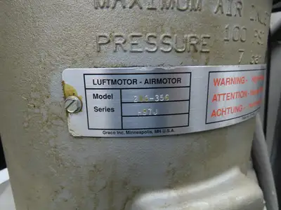 Graco 208-356 Therm-O-flow Hot Melt Drum Unloader 55 Gallon Bulldog 31:1 Ratio