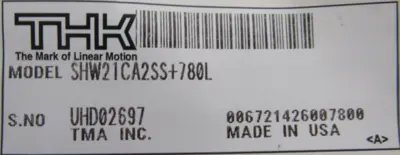 NEW THK SHW21CA2SS+780L LINEAR GUIDE RAIL SHW21CA2SS780L