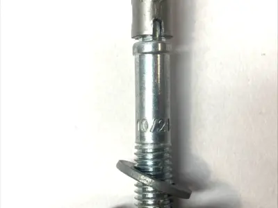 USED MKT BZ ZN M8X75/10-21 WEDGE ANCHOR ZINC PLATED CONCRETE BOLT LOT OF 6