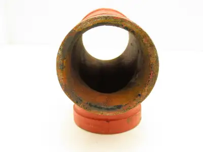 Victaulic No.002 Firelock 2-1/2" Grooved Pipe Tee Fitting  Lot of 5