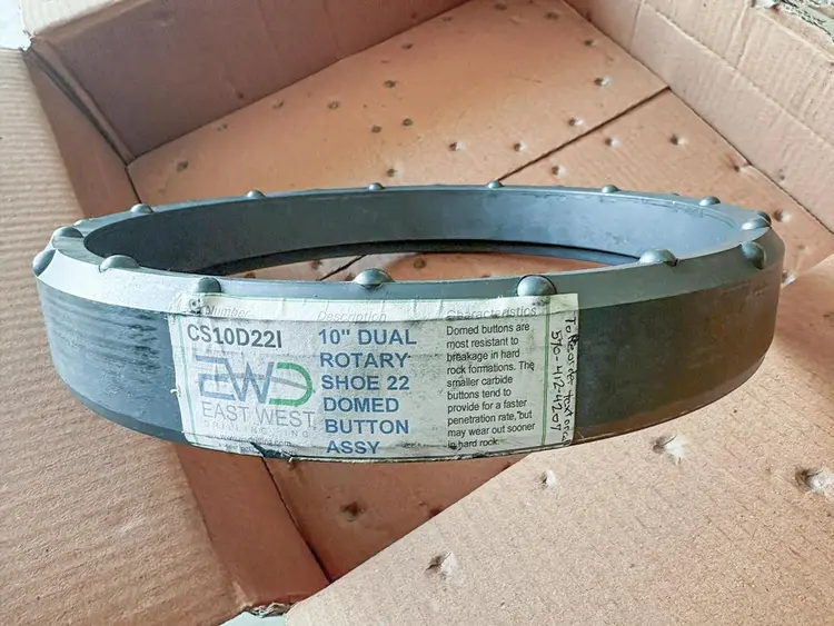 Used AFTERMARKET 10" DUAL ROTARY CASING SHOE – 22 DOMED BUTTONS ASSEMBLY Drilling Attachments Pennsylvania US | East West Machinery & Drilling #1418116