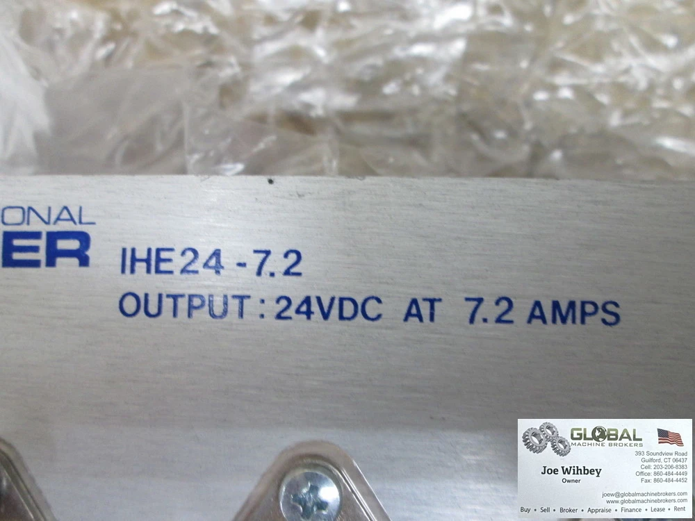International Power IHN24-7.2 24VDC Output At 7.2 Amps For Use At 100,120,220,230/240V