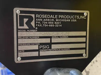 USED ROSEDALE PRODUCTS CARBON STEEL FILTER HOUSING STYLE 2