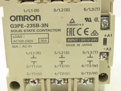 Omron G3PE-235B-3N Solid State Contactor For Heaters 3Ph 100-240VAC 35A