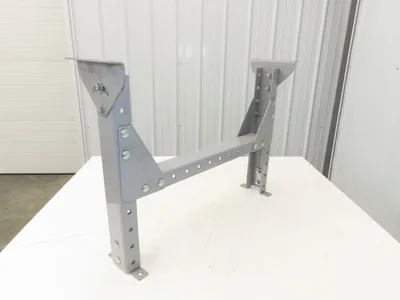 Automotion 30"W Conveyor Leg Stationary Floor Support 22" to 30"H Gray