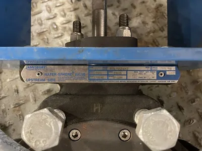Jamesbury 4″ Pneumatic Wafer Butterfly Valve Cast Iron / SS 170/285PSI