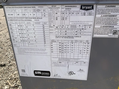 Used BRYANT CRPWREXH HVAC Parts and Equipment Michigan US | Miedema Asset Management Group #1411131