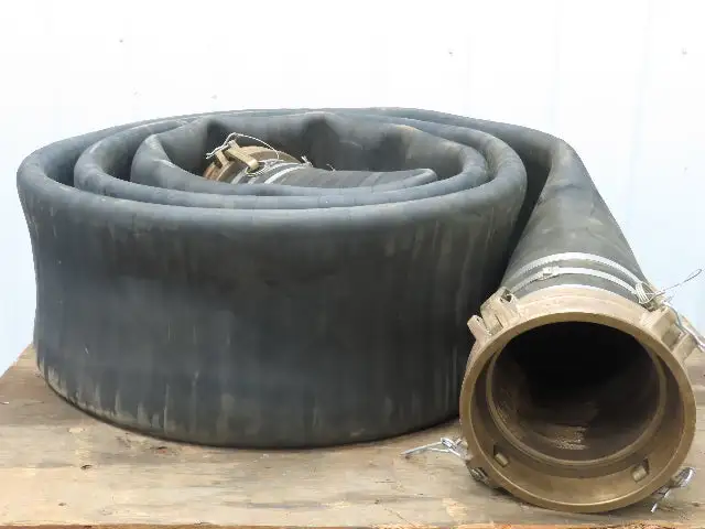 8"x 25' Rubber Nylon Suction Hose Female PT 80C Brass Camlock Coupling