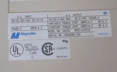USED MAGNETEK 71616-G3M41P51F