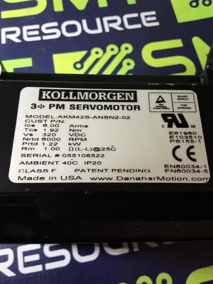 DANAHER KOLLMORGEN AKM42S-ANSN2-02 3Ø PM SERVO MOTOR 3 PHASE 320VDC 6000RPM