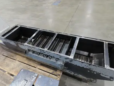 Enomoto CNC Chip Conveyor 16"x 67" Infeed 52-56" Discharge 220V 3PH