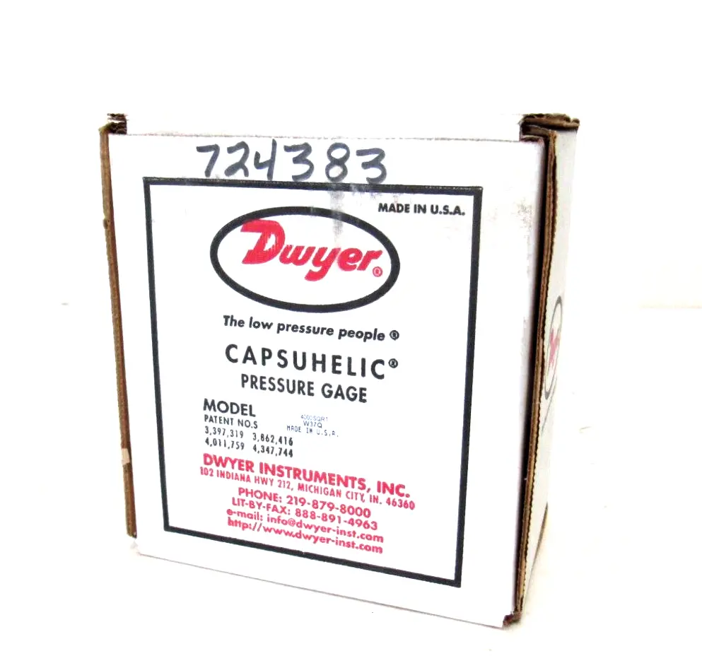 NEW DWYER 4000SQRT PRESSURE GAGE W37Q