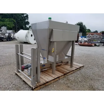 Used Stainless Steel Anderson & Dahlen Bin with 9" dia. x 7.5' L Screw Feeder