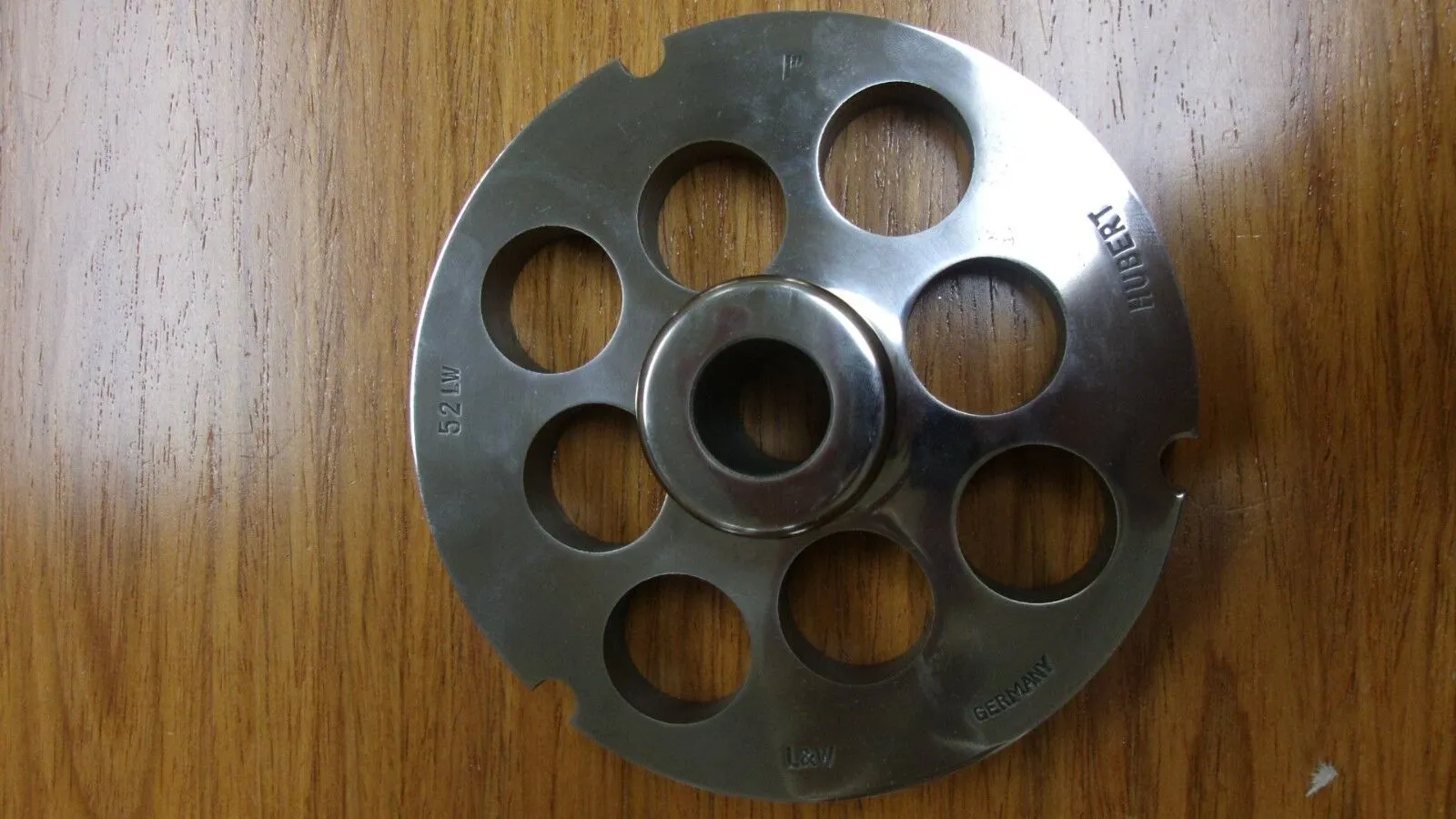 Hubert Size #52 1" Chrome Plated Stainless Steel Grinder Plates