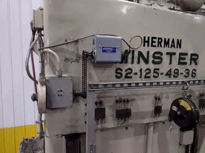 125 TON MINSTER MODEL #S2-125-48-36 SSDC PRESS, 10" STROKE: YOBRO #25090