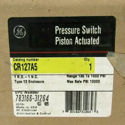 NEW GENERAL ELECTRIC CR127A5 PRESSURE SWITCH