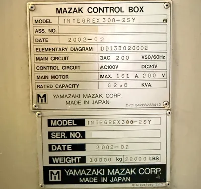 USED 2002 MAZAK INTEGREX 300II-SY