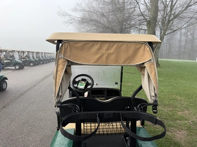 (1) 2019 E-Z-Go EFI golf cart with a Kawasaki gas engine, model 657061G01, includes canopy, fold-dow...