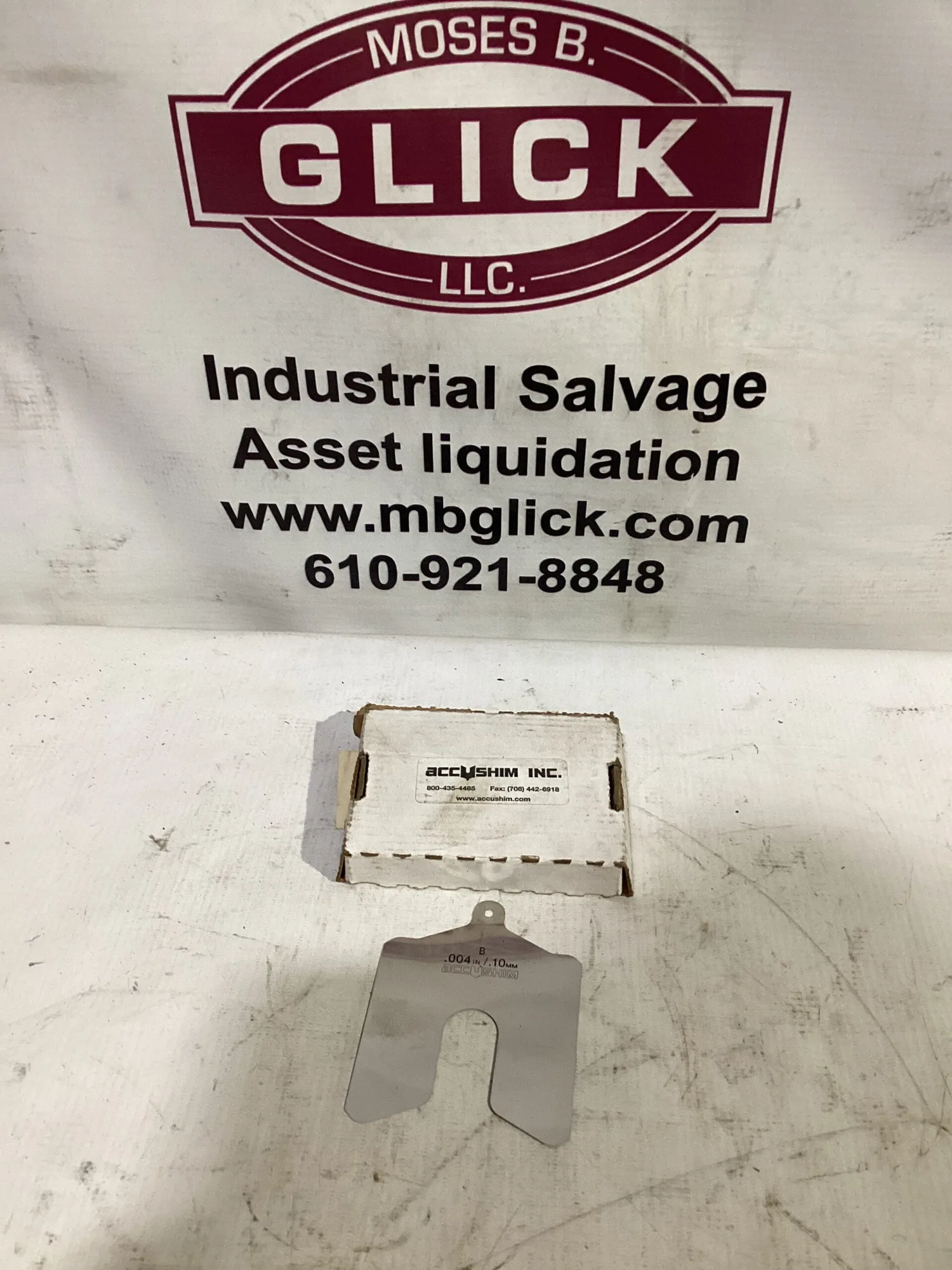 ACCUSHIM B.004 Stainless Slotted Shim Stock 3” x 3” x .004” NIB of 160