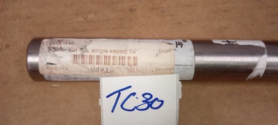 30.50.01 1 304  SHAFT 304 SS SINGLE KEYED 14"
