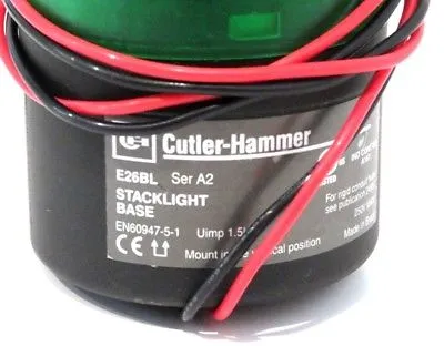 USED CUTLER HAMMER E26BL STACKLIGHT BASE WITH LENS