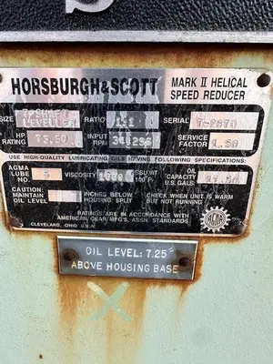 USED HORSBURGH & SCOTT MARK 2 HELICAL SPEED REDUCER