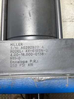 Miller Pneumatic Cylinder; AV-61B5N-0; 4.00-18.000-0138 -NOS
