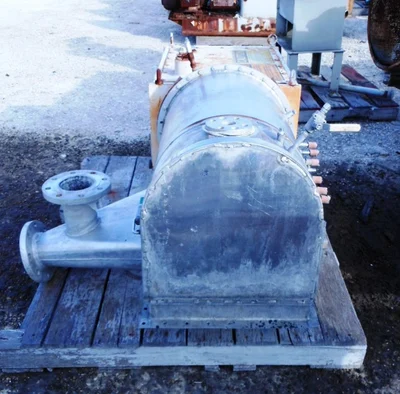 Baker-Perkins S-10 pusher centrifuge, 316L SS.