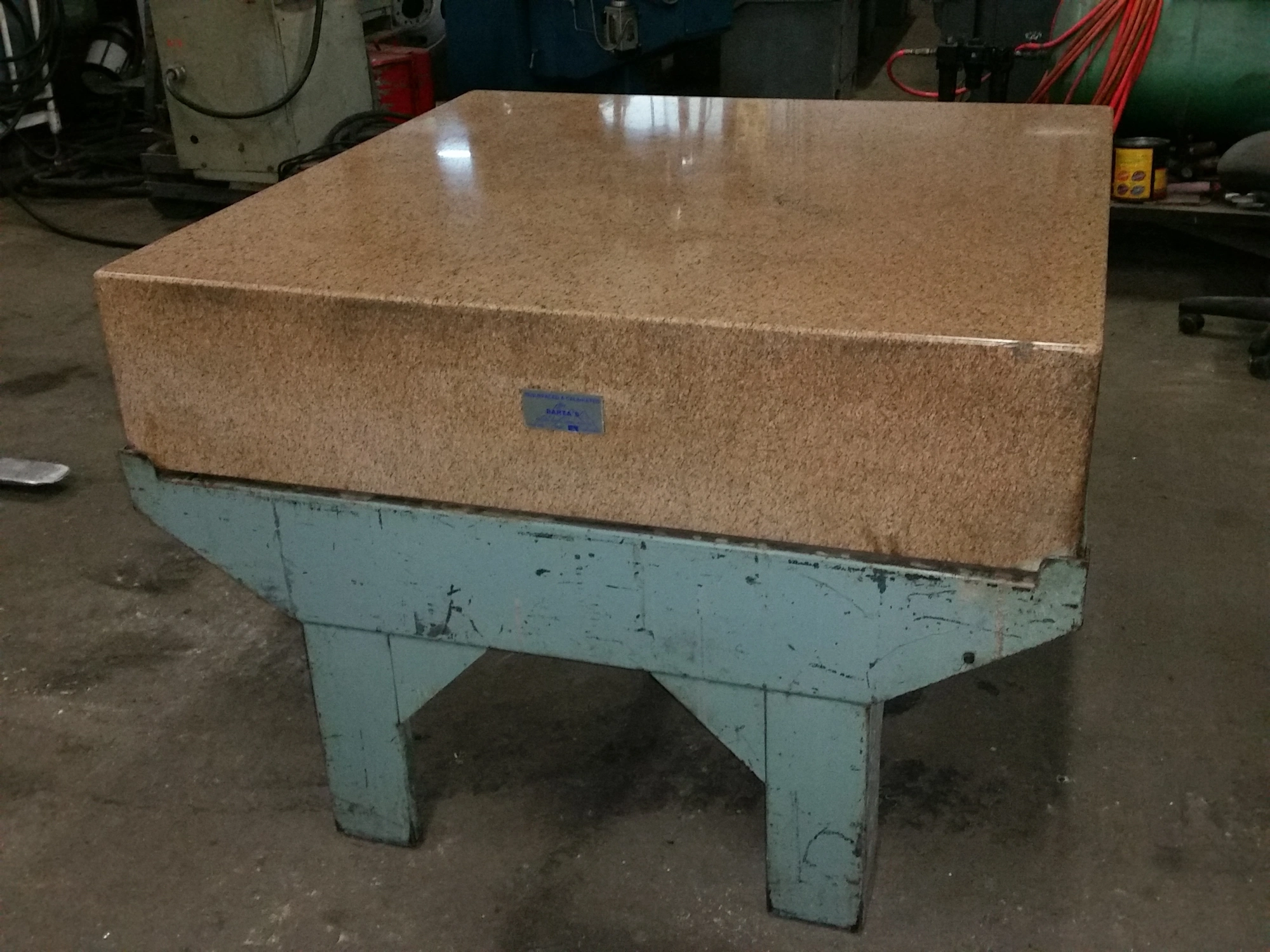 USED PRECISION GRANITE 4' X  4' X10 1/2" PINK