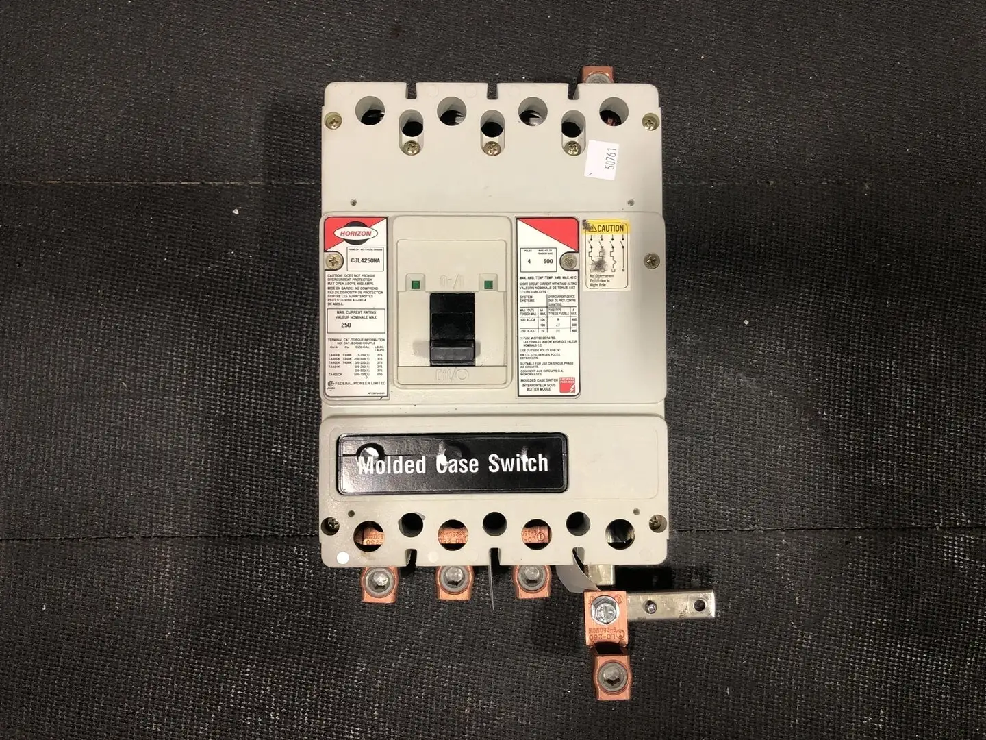 Used FEDERAL PIONEER NO. CJL4250NA Switchgears British Columbia CA | Lenmark #244307