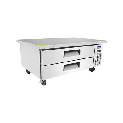 New | in-Stock Atosa New Atosa MGF8452GR 60" Extended Top Refrigerated Chef Base with 52" Cabinet Chef Bases Illinois US | Falcon Restaurant Supply #1375345