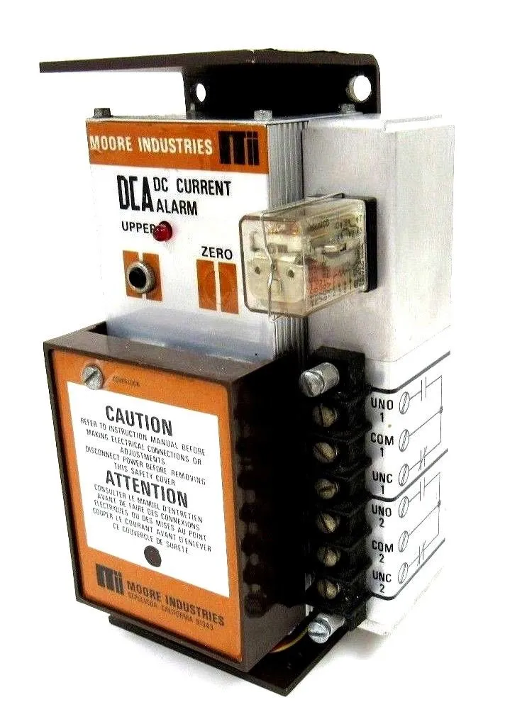 USED MOORE INDUSTRIES DCA/4-20MA/SX1/117AC-RF-RE ALARM DCA420MASX1117ACRFRE