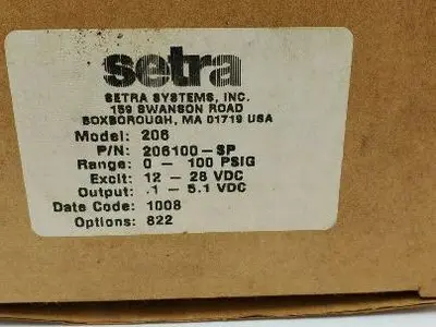 Setra 206100-SP Transducer 0-100 PSIG 12-28 VDC