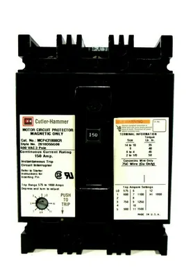 NEW CUTLER HAMMER MCP431800CR CIRCUIT BREAKER 3 POLE 600 VAC.