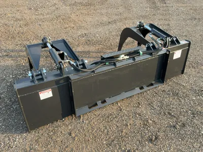 New JCT 84” Grapple Bucket Skid Steer Attachment, Universal Quick Attach, two hydraulic grapple arms...