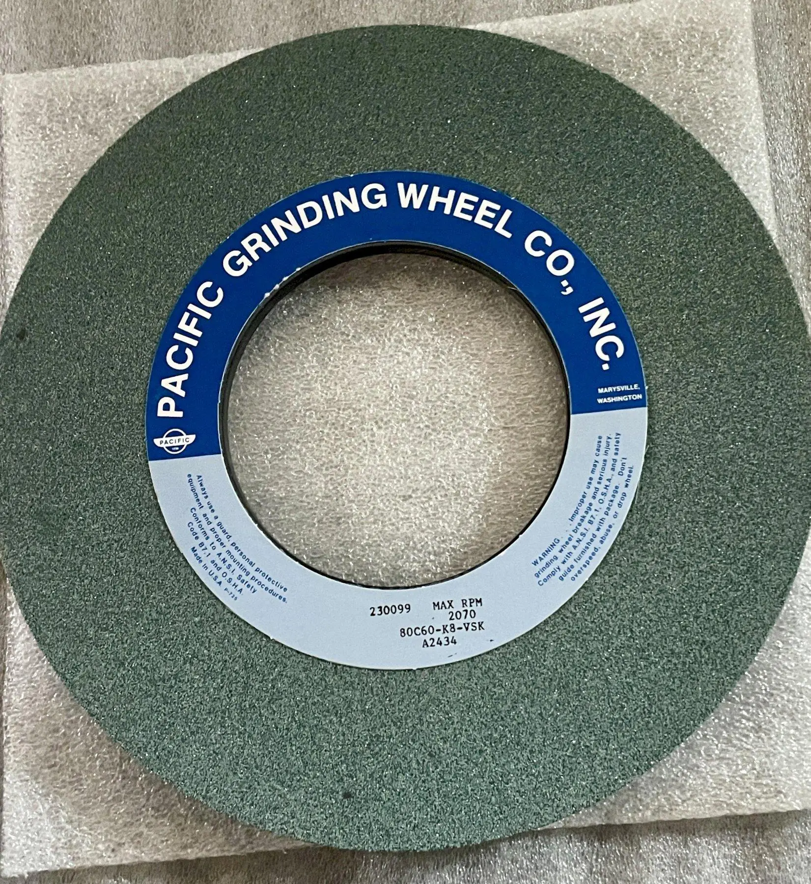 New 12" x 1/2" x 5" Pacific Grinding Wheel Co Grinding Wheel