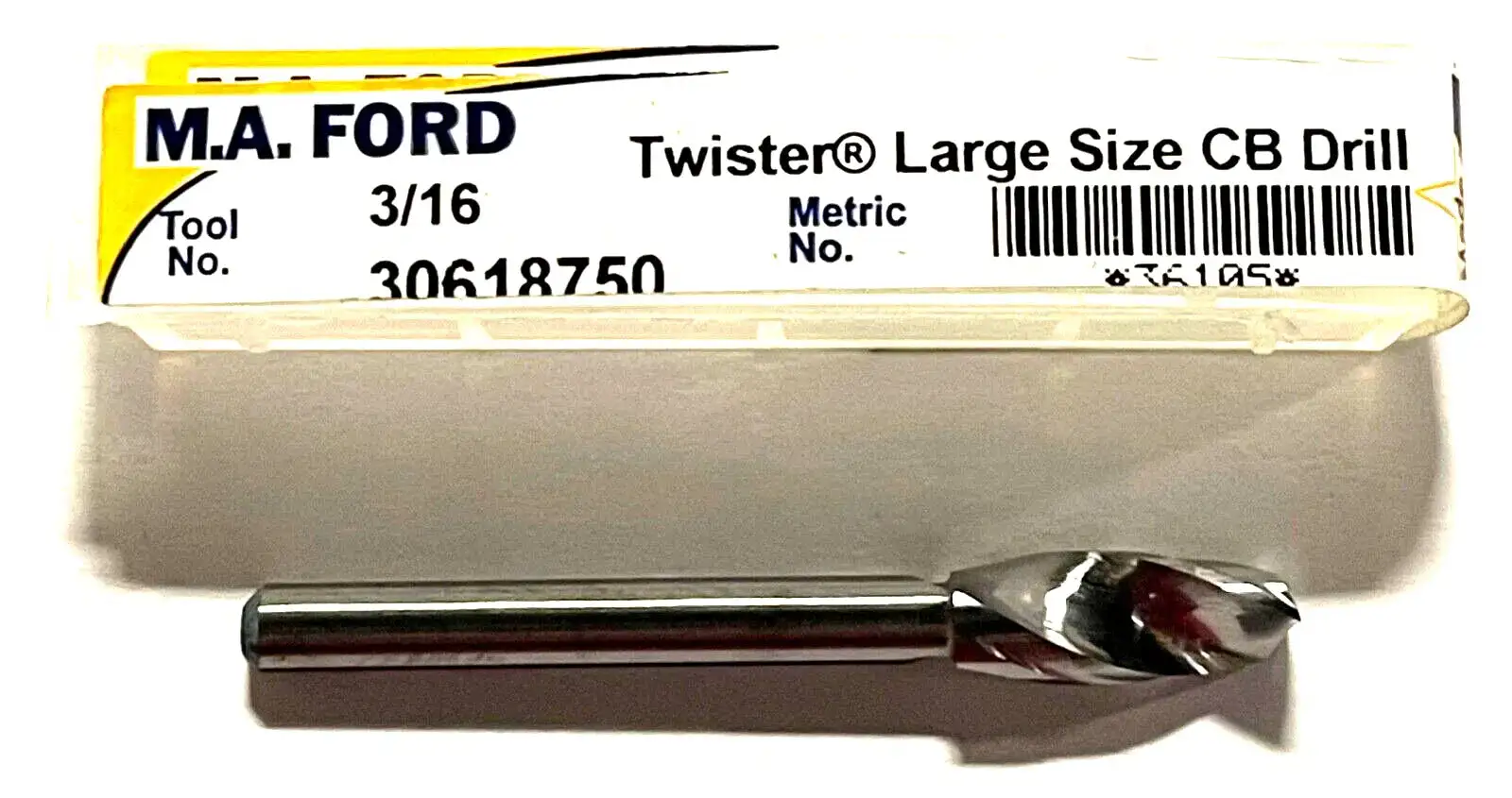 M.A. Ford 3/16" Solid Carbide Circuit Board Drill 118° USA Made