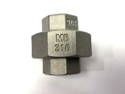 N/A | 1/2" T-316 Stainless Steel Union Fitting Class 150 - New – Open box