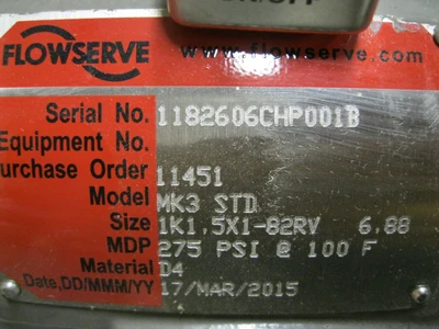 NEW Flowserve MK3 STD