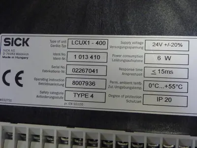 Used SICK MAIHAK LCUX1-400 Light Curtains & Grids Michigan US | Ideal Machinery #1277197