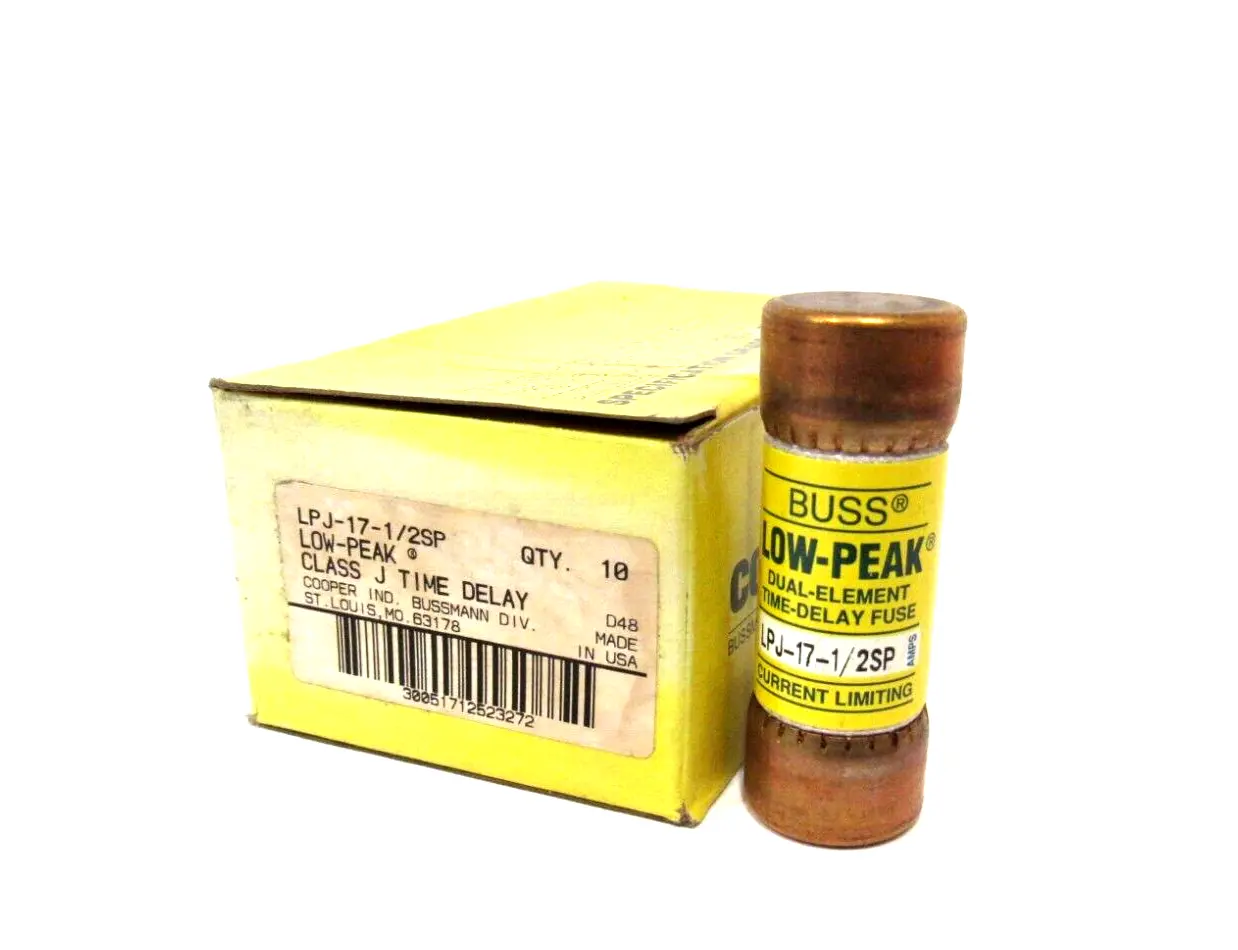 BOX OF 10 NEW BUSSMANN LPJ-17-1/2SP FUSES LPJ1712SP