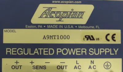 NEW ACOPIAN A9MT1000 POWER SUPPLY