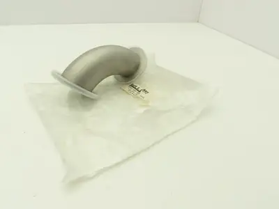 Vacuum Blower Intake 2"x 90° Stainless Flanged Pipe Elbow